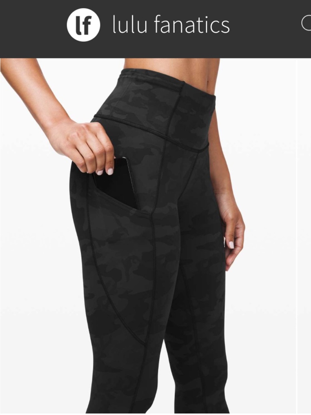 Lululemon Fast and Free Tight 25" Non-Reflective Nulux Sz 6 Incognito Camo Grey